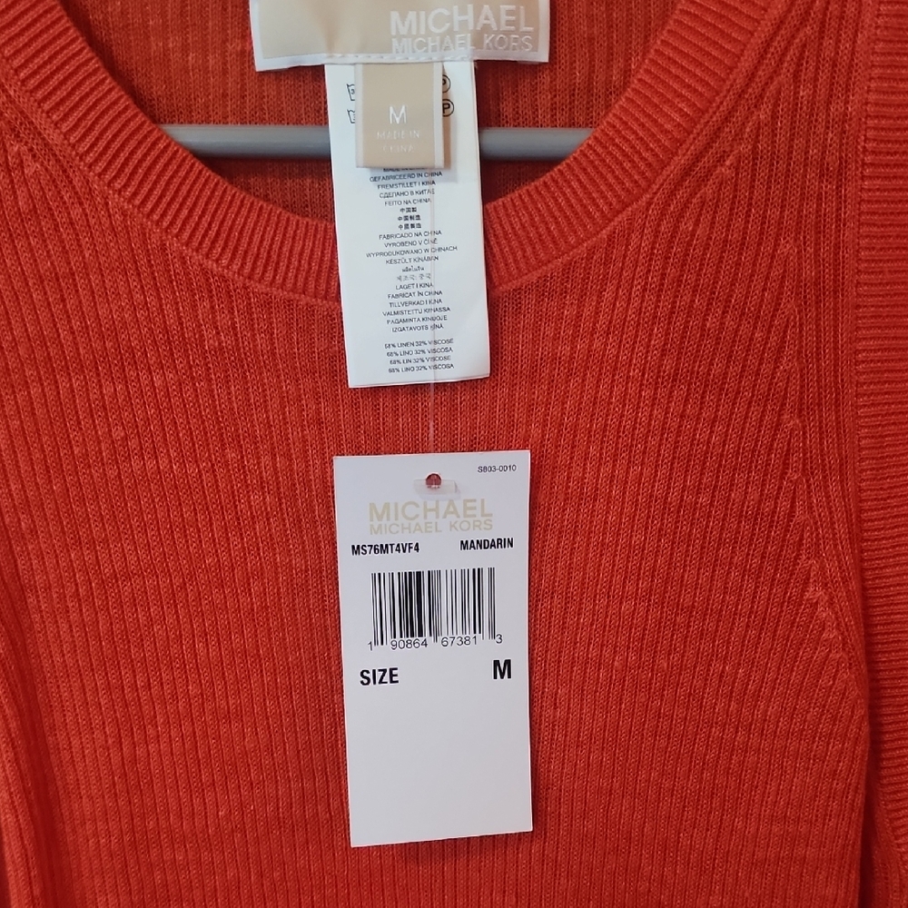 Michael Kors Mandarin Ribbed Top - Picture 2 of 5